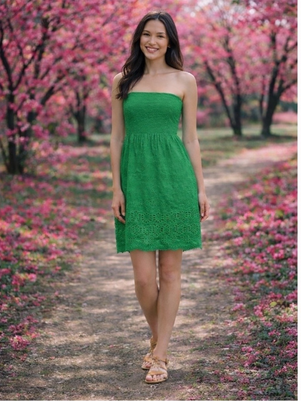 🆕 OLD NAVY Strapless Eyelet Dress 8